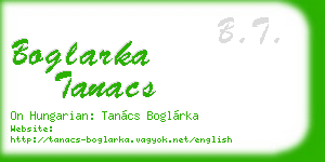 boglarka tanacs business card